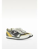 Rachel Zoe Jeni Embossed Leather and Canvas Sneaker - Lyst