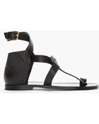 Pierre Hardy Black Leather Dy02 Gladiator Sandals - Lyst