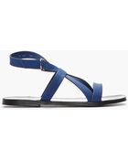 Pierre Hardy Navy Leather Eh60 Gladiator Sandals - Lyst