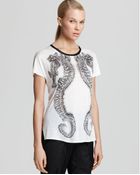 Helmut Lang Tee Sea Horse Print Jersey - Lyst