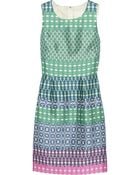 J.Crew Printed Wool and Silkblend Dress - Lyst