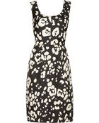 Oscar de la Renta Tulip Jacquard Silk Dress - Lyst