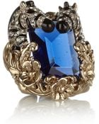 Roberto Cavalli Swarovski Crystal Zebra Ring - Lyst
