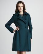 Shoshanna Double Breasted Wool Coat - Lyst