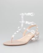 Valentino Rockstud Naked Ankle Wrap Sandal - Lyst