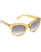 Saint Laurent Translucent Cat Eye Sunglasses - Lyst