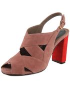 Marni Criss Cross Suede Sandal - Lyst