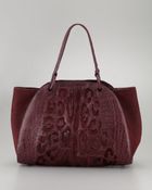 Nancy Gonzalez Calf Hair Spotted Crocodile Tote Bag - Lyst