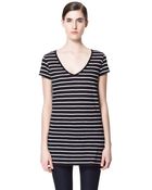 Zara Basic V-neck T-shirt - Lyst