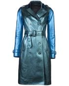 Burberry Double Breasted Coat - Lyst