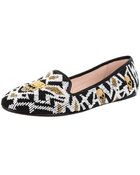 House Of Harlow Marion Beaded Flat Moccasins - Lyst