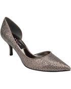 Nina Blanca Glitter Net Pumps - Lyst