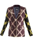 House Of Holland Check Jacquard Single-Breasted Jacket - Lyst