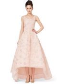 Oscar de la Renta Embroidered Gown with Full Skirt - Lyst