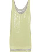 Diane von Furstenberg Desta Sequined Tank - Lyst