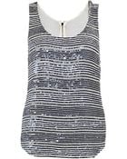 Armani Striped Sequin Top - Lyst
