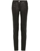 Balmain Leather Skinny Trousers - Lyst