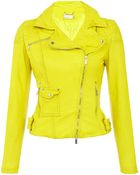 Karen Millen Leather Biker Jacket - Lyst