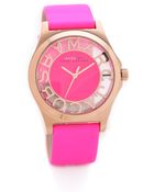 Marc By Marc Jacobs Henry Skeleton Leather Watch - Lyst