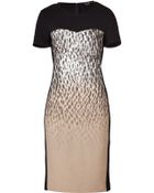 DKNY Black-Multi Paneled Sheath Dress - Lyst