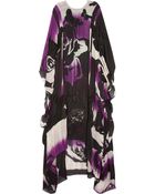 Emilio Pucci Lace Embellished Silk Blend Chiffon Kaftan - Lyst