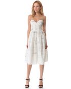 Wes Gordon Bustier Dress - Lyst