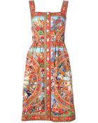 Dolce & Gabbana Button Dress - Lyst