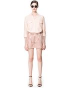 Zara Striped Shorts - Lyst