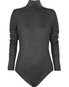 Donna Karan New York Turtleneck Stretch-Wool Body - Lyst