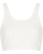 Topshop Lace Super Crop Top - Lyst
