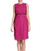Armani Jeans Sleeveless Lace Dress with Belt - Lyst