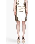Simone Rocha Metallic Gold Pencil Skirt - Lyst