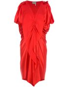 Lanvin Ruched Dress - Lyst