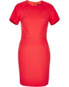 Topshop Scuba Seamed Shift Dress - Lyst