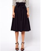 ASOS Collection Linen Midi Skirt with Belt - Lyst