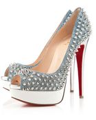 Christian Louboutin Lady Peep Spikes - Lyst