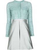 Victoria Beckham Crochet Blouse Dress - Lyst
