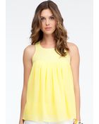 Bebe Racerback Pleated Tank - Lyst