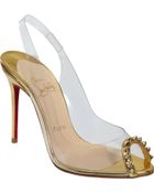 Christian Louboutin Peep Toe Slingback Sandle - Lyst