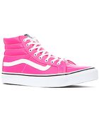 Vans The Sk8hi Slim Sneaker in Pink Neon Leather - Lyst