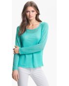 Eileen Fisher Scoop Neck Raglan Sleeve Top - Lyst