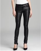 Alice + Olivia Pants Leather Skinny - Lyst