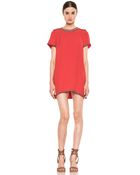 Isabel Marant Vallonia Embroidered Crepe Dress - Lyst