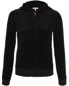 Juicy Couture Velour Logo Hooded Sweatshirt - Lyst