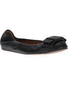 Lanvin Bow Panel Ballet Flat - Lyst
