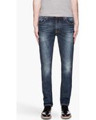 Nudie Jeans Faded Indigo Organic Cotton Thin Finn Jeans - Lyst