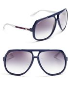Gucci Oversized Aviator Sunglasses - Lyst