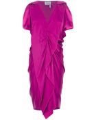 Lanvin Draped Dress - Lyst