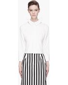 Marc Jacobs Ruffled Collar Cropped Blouse - Lyst