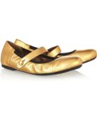 Marni Metallic Leather Ballet Flats - Lyst